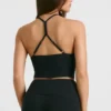 Tanktop i grovstickat i svart Tanktop i grovstickat i svart
