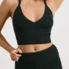 Tanktop i grovstickat i svart Tanktop i grovstickat i svart