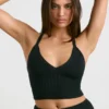 Tanktop i grovstickat i svart Tanktop i grovstickat i svart