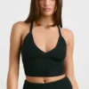 Tanktop i grovstickat i svart Tanktop i grovstickat i svart
