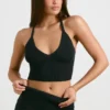 Tanktop i grovstickat i svart Tanktop i grovstickat i svart