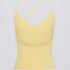 Tanktop med korsade ryggband i citrongult Tanktop med korsade ryggband i citrongult