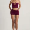 Teagan-shorts med medelhög midja i bärlila Teagan-shorts med medelhög midja i bärlila