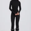Termisk baslager-Jumpsuit i svart leopardmönster Termisk baslager-Jumpsuit i svart leopardmönster
