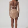 Thora Embellished Asymmetric Crop Top i Almond Thora Embellished Asymmetric Crop Top i Almond