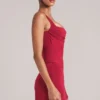 Tula midhög bodycon-ultraminikjol med slits i körsbärsrött Tula midhög bodycon-ultraminikjol med slits i körsbärsrött