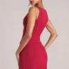 Tula midhög bodycon-ultraminikjol med slits i körsbärsrött Tula midhög bodycon-ultraminikjol med slits i körsbärsrött
