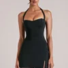 Vita Longline Halterneck Top i svart Vita Longline Halterneck Top i svart