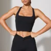 Twist Waist Mini Shorts med fickor i svart Twist Waist Mini Shorts med fickor i svart