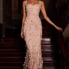 Vasanta Embellished Appliqué Soft-Scoop Corset Gown i guld Vasanta Embellished Appliqué Soft-Scoop Corset Gown i guld