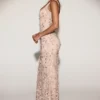 Vasanta Embellished Appliqué Soft-Scoop Corset Gown i guld Vasanta Embellished Appliqué Soft-Scoop Corset Gown i guld