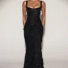 Vasanta Embellished Appliqué Soft-Scoop Corset Gown i svart Vasanta Embellished Appliqué Soft-Scoop Corset Gown i svart