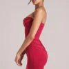 Veda Bandeau Bodycon Miniklänning i körsbärsrött Veda Bandeau Bodycon Miniklänning i körsbärsrött