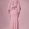 Velina chiffongkappa i blushrosa Velina chiffongkappa i blushrosa