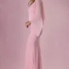 Velina chiffongkappa i blushrosa Velina chiffongkappa i blushrosa