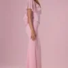 Velina chiffongkappa i blushrosa Velina chiffongkappa i blushrosa