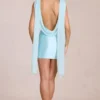 Venya draperad miniklänning i mjuk aqua Venya draperad miniklänning i mjuk aqua