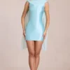 Venya draperad miniklänning i mjuk aqua Venya draperad miniklänning i mjuk aqua
