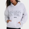 Överdimensionerad hoodie i mjuk bomullsfleece i gråmelerad Överdimensionerad hoodie i mjuk bomullsfleece i gråmelerad