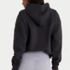 Överdimensionerad hoodie i mjuk bomullsfleece i svart Överdimensionerad hoodie i mjuk bomullsfleece i svart