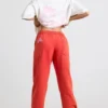 Överdimensionerade joggingbyxor i borstad jersey i rött Överdimensionerade joggingbyxor i borstad jersey i rött
