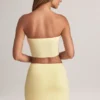 Verna Modal axelbandslös crop top i citronsorbet Verna Modal axelbandslös crop top i citronsorbet