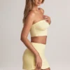 Verna Modal axelbandslös crop top i citronsorbet Verna Modal axelbandslös crop top i citronsorbet