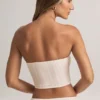 Verna Modal axelbandslös crop top i randigt mönster Verna Modal axelbandslös crop top i randigt mönster