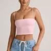 Verna Modal Strapless Crop Top i Baby Pink Verna Modal Strapless Crop Top i Baby Pink