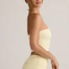 Verna Modal Strapless Crop Top i Buttercream Yellow Verna Modal Strapless Crop Top i Buttercream Yellow