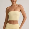 Verna Modal Strapless Crop Top i Buttercream Yellow Verna Modal Strapless Crop Top i Buttercream Yellow