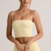 Verna Modal Strapless Crop Top i Buttercream Yellow Verna Modal Strapless Crop Top i Buttercream Yellow