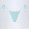 Vernazza bikinibyxor med snörning i sidorna i broderie anglaise i puderblått Vernazza bikinibyxor med snörning i sidorna i broderie anglaise i puderblått