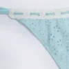 Vernazza bikinibyxor med snörning i sidorna i broderie anglaise i puderblått Vernazza bikinibyxor med snörning i sidorna i broderie anglaise i puderblått