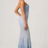 Vesna Embellished Sweetheart-Neck Fishtail Gown i himmelsblått Vesna Embellished Sweetheart-Neck Fishtail Gown i himmelsblått