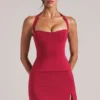 Vita Longline Halterneck Top i Cherry Red Vita Longline Halterneck Top i Cherry Red
