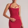 Vita Longline Halterneck Top i Cherry Red Vita Longline Halterneck Top i Cherry Red