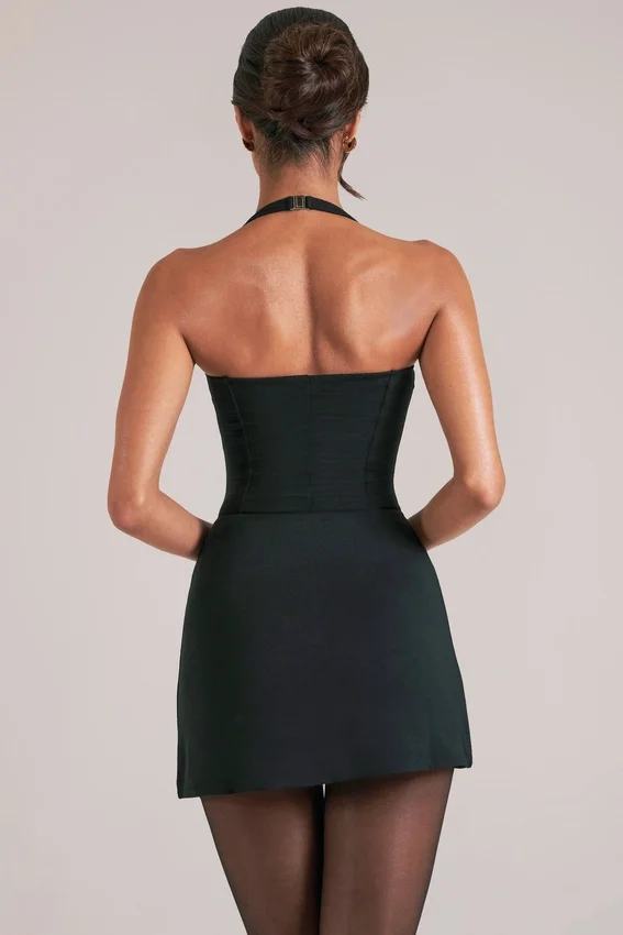 Vita Longline Halterneck Top i svart Vita Longline Halterneck Top i svart