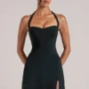 Vita Longline Halterneck Top i svart Vita Longline Halterneck Top i svart