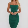 You’re My Type Cowl Neck Ruched Bodycon Midi Klänning i grönt You’re My Type Cowl Neck Ruched Bodycon Midi Klänning i grönt