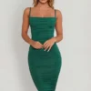 You’re My Type Cowl Neck Ruched Bodycon Midi Klänning i grönt You’re My Type Cowl Neck Ruched Bodycon Midi Klänning i grönt