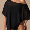 Zarayah Sheer Poncho i svart Zarayah Sheer Poncho i svart