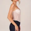 Zoa bandeau-korsetttop med snörning i ivory Zoa bandeau-korsetttop med snörning i ivory