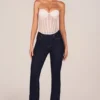 Zoa bandeau-korsetttop med snörning i ivory Zoa bandeau-korsetttop med snörning i ivory