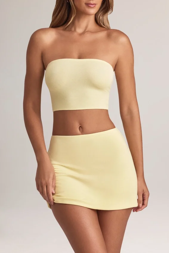Zuri Modal Mid-Rise A-Line Kjolar i Lemon Sherbet Zuri Modal Mid-Rise A-Line Kjolar i Lemon Sherbet
